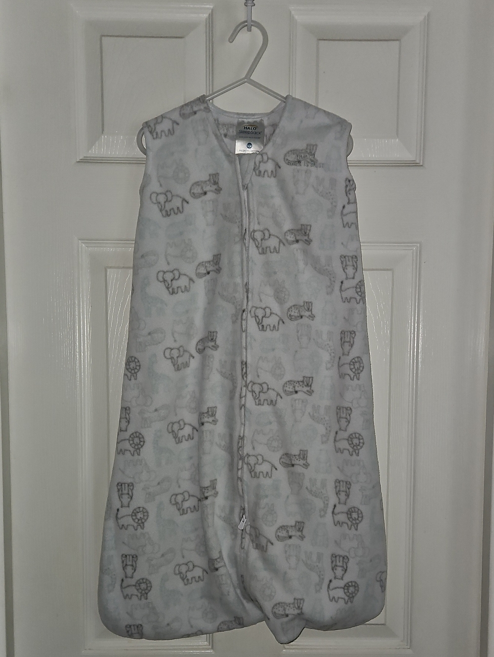 Halo Gray Elephant Print Sleep Sack for Babies/Kids Medium 6-12 Months